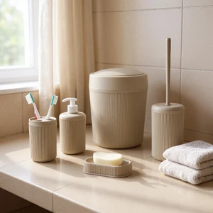 Ny Home 5 Parça Banyo Seti Krem