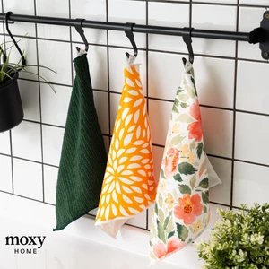 Moxy Home Desenli Mikrofiber Temizlik Bezi 3'lü Set Bahar Esintisi Desenli 30x30CM