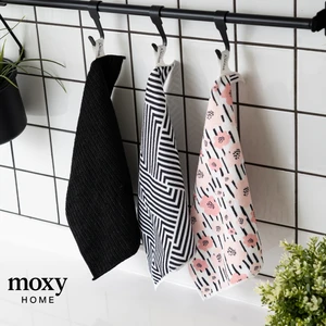 Moxy Home Desenli Mikrofiber Temizlik Bezi 3'lü Set Kiraz Çiçeği Desenli 30X30CM