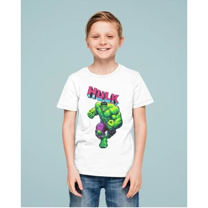 Hulk Baskılı Unisex Film Kahramanı Çocuk Tişört (1-12 Yaş)