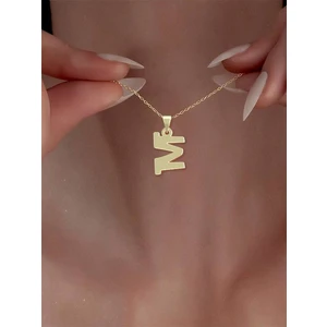 14 Ayar Altın M Harfi Kolye Ucu 0.3 Gr, KC16626 Kodlu