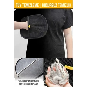 Statik Tüy Toplama Eldiveni | Kedi Köpek Tüyü Temizleyici Eldiven | Leke Bırakmaz Kolay Temizlik