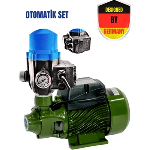 1.0 Hp Alman Tasarımı Bar Ayarlı Su Pompası Paket Hidrofor QB60 Max 9 Metre Emiş 20 Metre Yükseklik