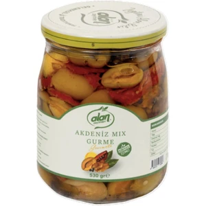 Alan Zeytinleri Akdeniz Mix Zeytin Salatası Cam Kavanoz 530 gr