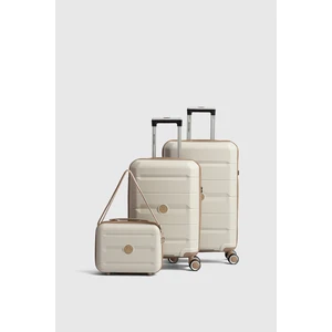 My-Pp Tekerlekli Orta Kabin  Makyaj Polipropilen Süper Esnek Kırılmaz Tekerlekli Valiz Bavul Seyaha Valiz Seti