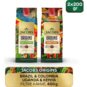 Origins Brazil & Colombia + Uganda & Kenya Filtre Kahve 200GR 2'li Paket
