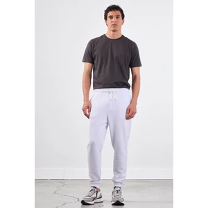 Beyaz Bağcıklı Erkek Regular Fit Eşofman Altı