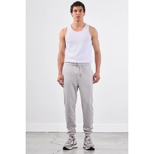 Açık Gri Bağcıklı Erkek Regular Fit Eşofman Altı