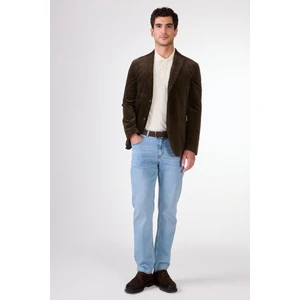 Kahve Kadife Torba Cep Slim Fit Erkek Ceket