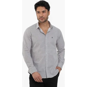 Slim Fit Düğmeli Yaka Kahve Erkek Gömlek DU1234013021