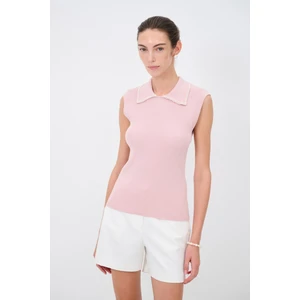 Adl Inci Detaylı Triko Bluz Pudra 11545159000