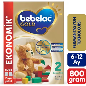 Gold 2 Toz Devam Sütü 800 gr 6-9 Ay Sütlü Vitamin ve Mineral Takviyeli Türkiye Menşeli