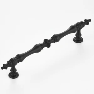 Şehzade Kulp Mobilya Mutfak Dolabı Çekmece Dolap Kulpları Kapak Kulpu Kulbu Siyah 128 mm Metal
