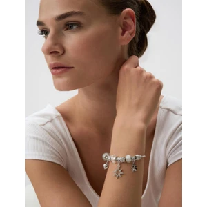 Jimmy Key Beyaz Parlak Çok Figürlü Charm Bileklik