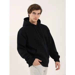 Lacivert Erkek Regular Fit Kapüşonlu Sweatshirt