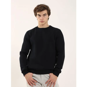 Siyah Erkek Regular Fit Bisiklet Yaka Sweatshirt