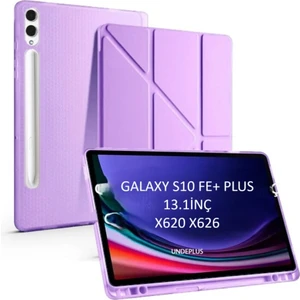 Samsung Galaxy Tab S10 Fe+ Plus Kılıf Kalem Bölmeli Trifolding Case X620 X626