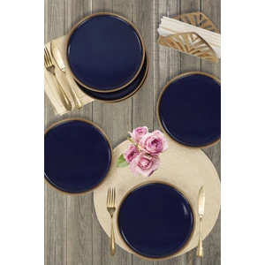 Kobalt Gold File Nordic Pasta Tabağı 22 cm 6 Adet