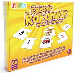 EdukidoEğitici Oyuncak  Eşleştir Mukavva Puzzle Rakamlar EDU-1006