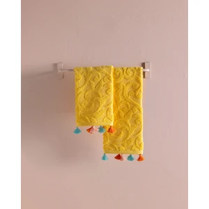 Madame Coco Giverny 2'li %100 Pamuk El Havlusu - Sarı - 30X40 cm