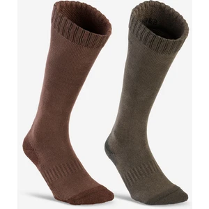 Solognac Pamuklu Uzun Çorap - Avcılık ve Doğa Gözlemi - 2 Çift - Act 100