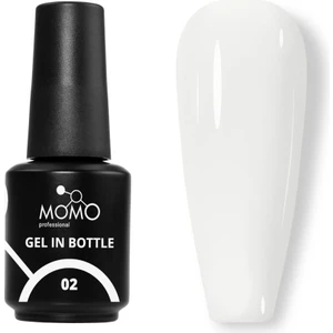 Momo Professional Gel In Bottle No.02, Akıllı Fırçalı Protez Tırnak Jeli, Süt Beyazı, 18 ml