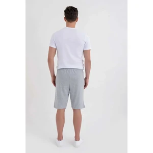 Erkek Gri Beli Lastikli Cepli Şort & Bermuda AS-200