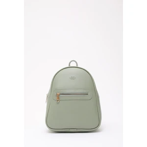 Shaka Mint Yeşili Shk200  Deri 2 Bölmeli Fermuarlı Yazılı Kolon Askılı Sırt Çantası U:26 E:22 G:9 Cm