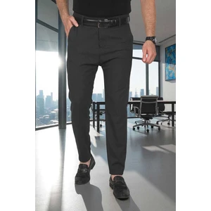 Italyan Kesim Tüylenmez Likralı Spor Pantolon Esnek Kumaş Bilek Boy Boru Paça Klasik Pantolon 2502005