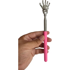 Zidao Store Teleskopik Sırt Kaşıyıcı 21-57 cm Masaj Aparatı Silikon Tutma Metal Parmak Başlık Masaj Aleti