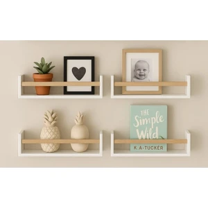 4x 30CM Mdf Baby Room Organizer Eğitici Montessori Raf Kitaplık Baharatlık Banyo Düzenleyici