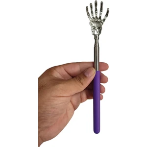 Zidao Store Teleskopik Sırt Kaşıyıcı 21-57 cm Masaj Aparatı Silikon Tutma Metal Parmak Başlık Masaj Aleti