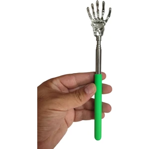 Zidao Store Teleskopik Sırt Kaşıyıcı 21-57 cm Masaj Aparatı Silikon Tutma Metal Parmak Başlık Masaj Aleti