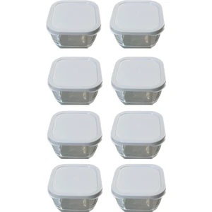 Snowbox 8'li Saklama Kabı Beyaz Kapaklı