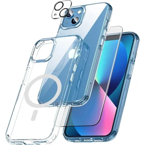 Tekno Grup Apple Iphone 14 Şeffaf Mika Magsafe Kılıf + Premium Esd Ekran Koruyucu + Kamera Koruyucu Gümüş