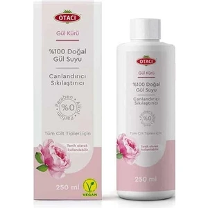 %100 Doğal Gül Özlü Makyaj Temizleme ve Canlandırma Tonik - Tüm Cilt Tipleri İçin Etkili, 250 ml