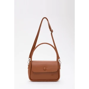 Taba SHK97 Suni Deri Ön Cep Detaylı 2 Bölmeli Ayarlanabilir Askılı El,kol ve Omuz Çantası