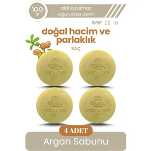 Argan Yağı Sabunu 4 Adet - Parlak ve Hacimli Saçlar İçin Doğal Sabun
