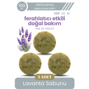 Lavanta Sabunu 3 Adet - Ferahlatıcı Etkili Doğal Bakım Sabunu