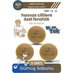 Gümüş Sabunu 3 Adet - Hassas Ciltlere Özel Ferahlatıcı & Nemlendirici Sabun