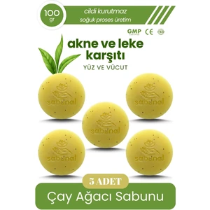 Çay Ağacı Sabunu 5 Adet - Ferahlatıcı ve Arındırıcı Cilt Bakım Sabunu