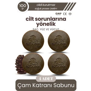 Çam Katranı Sabunu 4 Adet - Hassas Ciltler İçin Doğal Bakım Sabunu