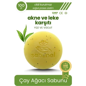 Çay Ağacı Yağlı Leke Sabunu Ve Aktif li Ciltler Için Doğal Peeling