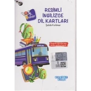 Akıllı Adam Yayınları 5. Sınıf Resimli İngilizce Dil Kartları Eğitim Seti İlköğretim Öğrencileri için Eğlenceli Öğrenme