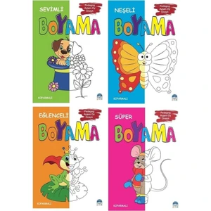 Martı Süper Kalın Boyama Kitabı Seti 4 Kitap A5 Boy