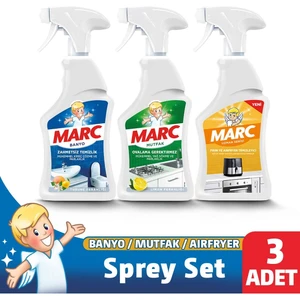 Banyo + Mutfak + Airfryer Sprey 3X750 ml