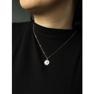 925 Ayar Gümüş Hareketli Dönen Çiçek Figürlü Sedefli Sakura Kolye