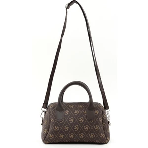 Monogram Baskılı Kahverengi SHK184 Suni Deri ,fermuarlı Tek Bölmeli ,askılı El, Kol ve Omuz Çantası