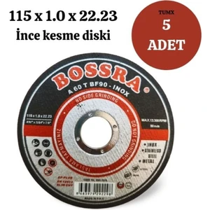 Metal Kesme Taşı 115X1.0X22.23 Metal Kesme Diski (5 Adet)