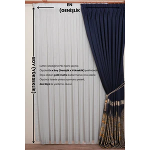 1-2,5 Normal Pile Çelik Model Tül Perde, Kırık Beyaz Ütü Istemeyen Tül Perde